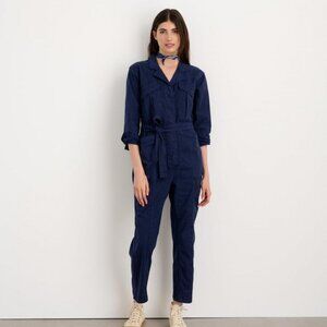 Alex Mill Expedition Jumpsuit in Washed Twill, Deep Navy / Small